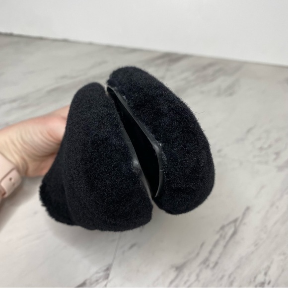 Marc Fisher Sabrinna Black Shearling Flat Mule 6.5 M - Picture 6 of 11